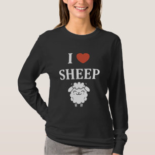 Schattigee kleine schapen citeren eenvoudige diere t-shirt