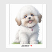 Schattigee kleine shih tzu puppy Hondenliefhebber Sticker (Vel)