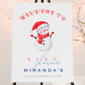 Schattigee kleine sneeuwman Welkom bij Winter Baby Poster