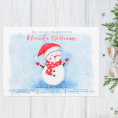 Schattigee kleine sneeuwpop Waterverf winter baby  Kaart