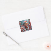 Schattigee kleine snoeprietelf vierkante sticker (Envelop)