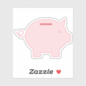 Schattigee kleine spaarpot voor geluk en fortuin! sticker (Vel)