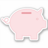 Schattigee kleine spaarpot voor geluk en fortuin! sticker (Voorkant)