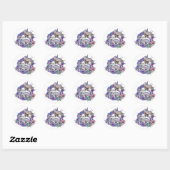 Schattigee kleine sparkle zeemeermin ronde sticker (Vel)