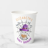 Schattigee kleine spook en spinnenweb BOO baby sho Papieren Bekers (Achterkant)