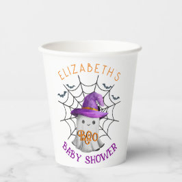 Schattigee kleine spook en spinnenweb BOO baby sho Papieren Bekers