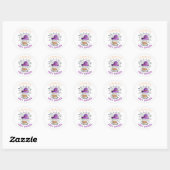 Schattigee kleine spook en spinnenweb BOO baby sho Ronde Sticker (Vel)