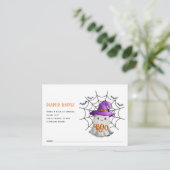 Schattigee kleine spook Luier Raffle baby shower Informatiekaartje (Staand voorkant)