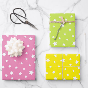 Schattigee kleine sterretjes inpakpapier vel