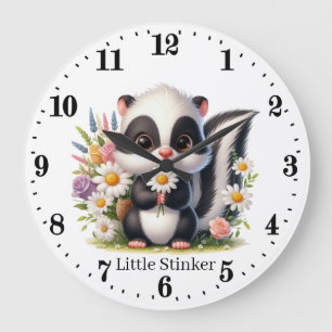 Schattigee kleine stinker baby skunk meisjes voeg  grote klok