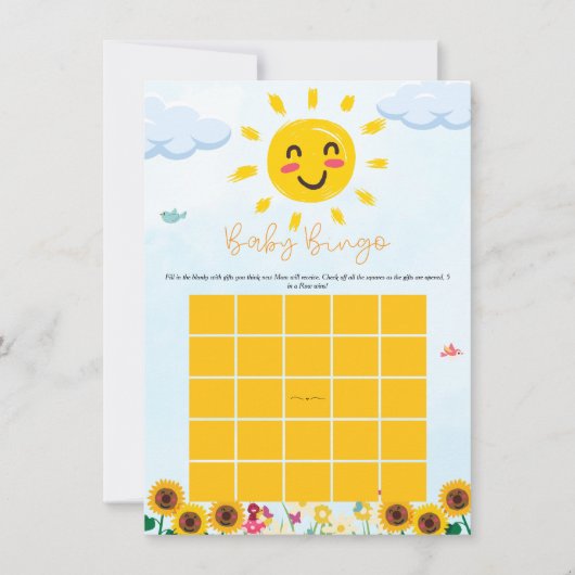 Schattigee kleine straal van Sunshine Baby Bingo G Kaart (Voorkant)