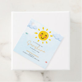 Schattigee kleine straal van Sunshine Baby shower Bedankjes Labels