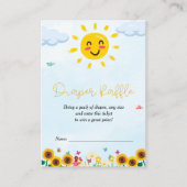 Schattigee kleine straal van Sunshine Baby shower Informatiekaartje (Voorkant)