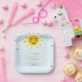 Schattigee kleine straal van Sunshine Baby shower Papieren Bordje (Feest)