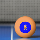 Schattigee kleine teddybeer op Blue Ping Pong Ball (Net)
