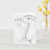 Schattigee kleine tenen Opmerking Kaart (Gele Bloem)