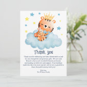 Schattigee kleine tijger Baby shower Bedankkaart (Staand voorkant)