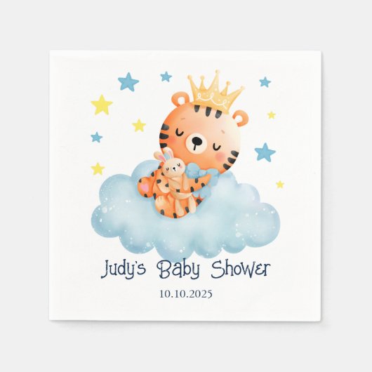 Schattigee kleine tijger Baby shower Servet (Voorkant)