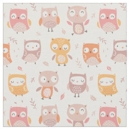 Schattigee kleine uilen in gedempte kleuren stof