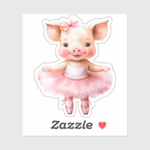 Schattigee kleine varkenshalletdanseres sticker