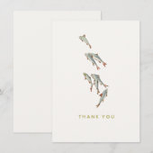 Schattigee kleine vis bedankt notitiekaartje (Voorkant / Achterkant)