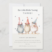 Schattigee kleine vogeltjes elke leeftijd kinderen kaart (Voorkant)