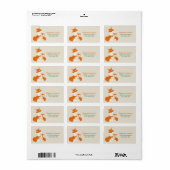 Schattigee kleine vos en mam Adresetiketten Etiket (Full Sheet)