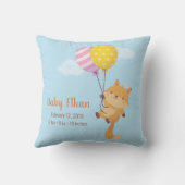 Schattigee kleine vos met ballonnen Baby kinderdag Kussen (Achterkant)