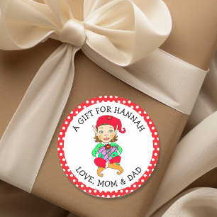 Schattigee kleine Vrouwen Elf van en naar cadeau L Ronde Sticker