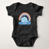 Schattigee kleine walvis en regenboog gepersonalis romper (Voorkant)