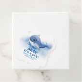 Schattigee kleine walvis onderwater thema Baby sho Bedankjes Labels (In situ)