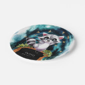 Schattigee kleine wasbeer verjaardag papieren bordje (Gekanteld)