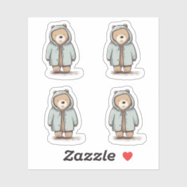 Schattigee kleine Waterverf Beer Sticker