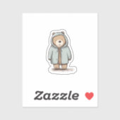 Schattigee kleine Waterverf Beer Sticker (Vel)