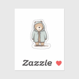 Schattigee kleine Waterverf Beer Sticker