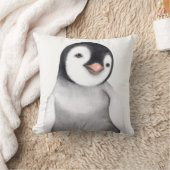 Schattigee Kleine Waterverf Pinguïn Custom Kussen (Deken)
