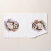 Schattigee kleine Waterverf uil Handdoek (Handdoek)