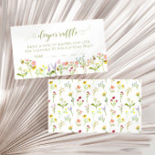 Schattigee kleine wilde bloem baby shower luier lo informatiekaartje