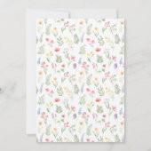 Schattigee kleine wildflower 1e verjaardagsmeisje  kaart (Achterkant)