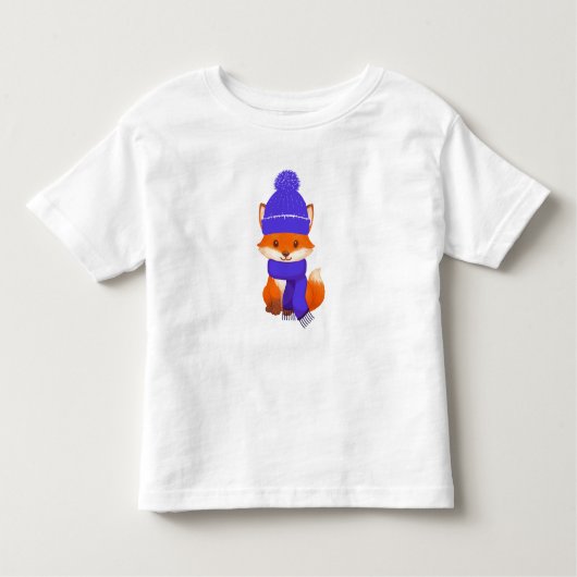 Schattigee kleine wintervos kinder shirts (Voorkant)