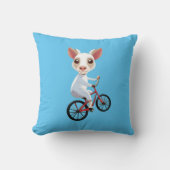 Schattigee kleine witte geit op een fiets kussen (Voorkant)