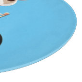 Schattigee kleine witte geit op een fiets snijplank (Hoek)