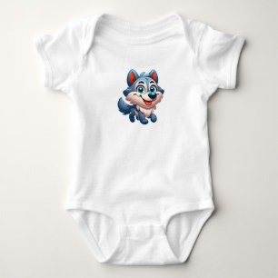 Schattigee kleine wolf romper