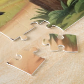 Schattigee Kleine Zebra en Rainbow Gepersonaliseer Legpuzzel (Zijkant)