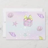 Schattigee Kleine Zeemeermin 5e Verjaardag Fotouit Kaart (Achterkant)