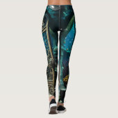 Schattigee kleine zeemeermin met seadragon. leggings (Achterkant)