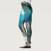 Schattigee kleine zeemeermin met seadragon. leggings (Links)