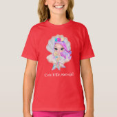 Schattigee kleine zeemeermin regenboog kleurrijke  t-shirt (Voorkant)