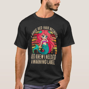Schattigee Kleine Zeemeermin Staart Ik heb rood ha T-shirt