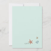 Schattigee kleine zeemeerminuitnodiging kaart (Achterkant)